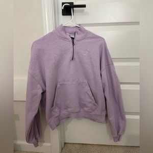 GYMSHARK Purple Half Zip Sweater